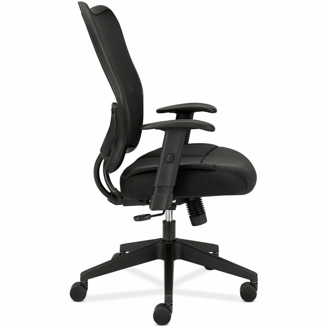 Image of HON® Vl702 Mesh High-Back Task Chair, Supports Up To 250 Lb, 18.5" To 23.5" Seat Height, Black