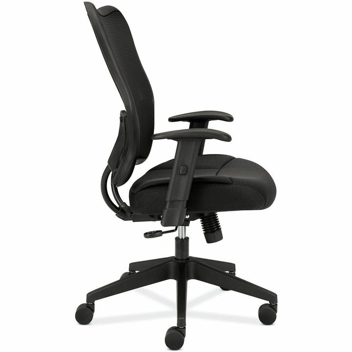 Image of HON® Vl702 Mesh High-Back Task Chair, Supports Up To 250 Lb, 18.5" To 23.5" Seat Height, Black