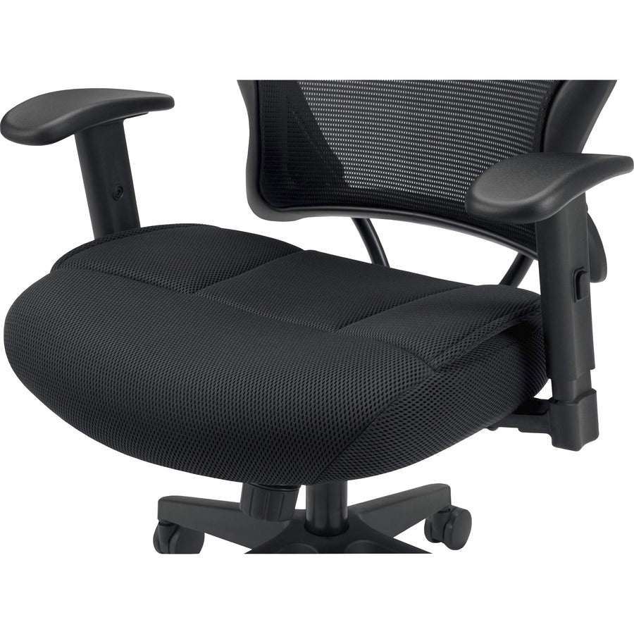 Image of HON® Vl702 Mesh High-Back Task Chair, Supports Up To 250 Lb, 18.5" To 23.5" Seat Height, Black