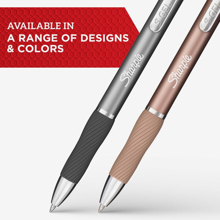 Image of Sharpie 2147528 S-Gel Pen, 0.7 mm Pen Point, Black Ink, Black Barrel, 12