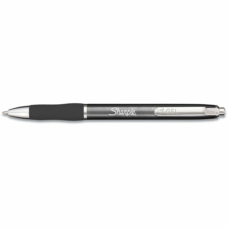 Image of Sharpie 2147528 S-Gel Pen, 0.7 mm Pen Point, Black Ink, Black Barrel, 12