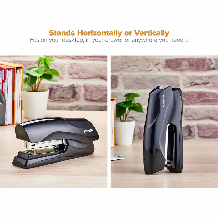 Image of Bostitch® Stapler, Antimicrobial, 40-Sheet Cap, Full-strip, Black