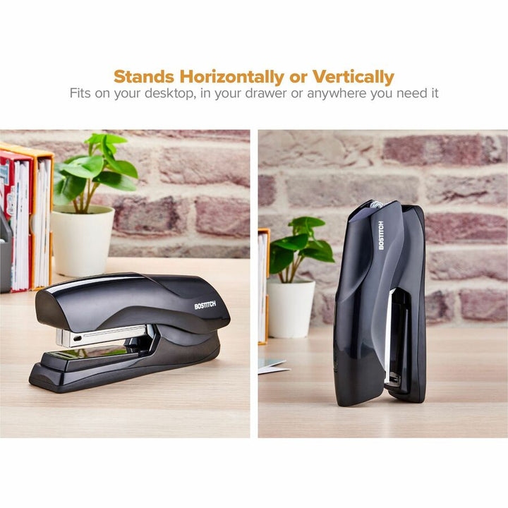 Image of Bostitch® Stapler, Antimicrobial, 40-Sheet Cap, Full-strip, Black