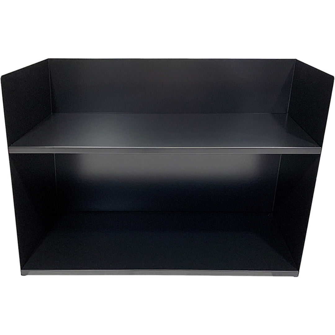 Image of Huron Book Rack,Horizontal,2 Slots,29"x10-1/4"x20",Black