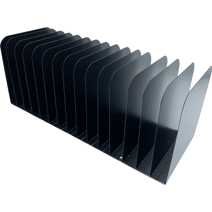 Image of Huron Message Rack,Vertical,15 Slots,16"x6-1/4"x6-1/2",Black
