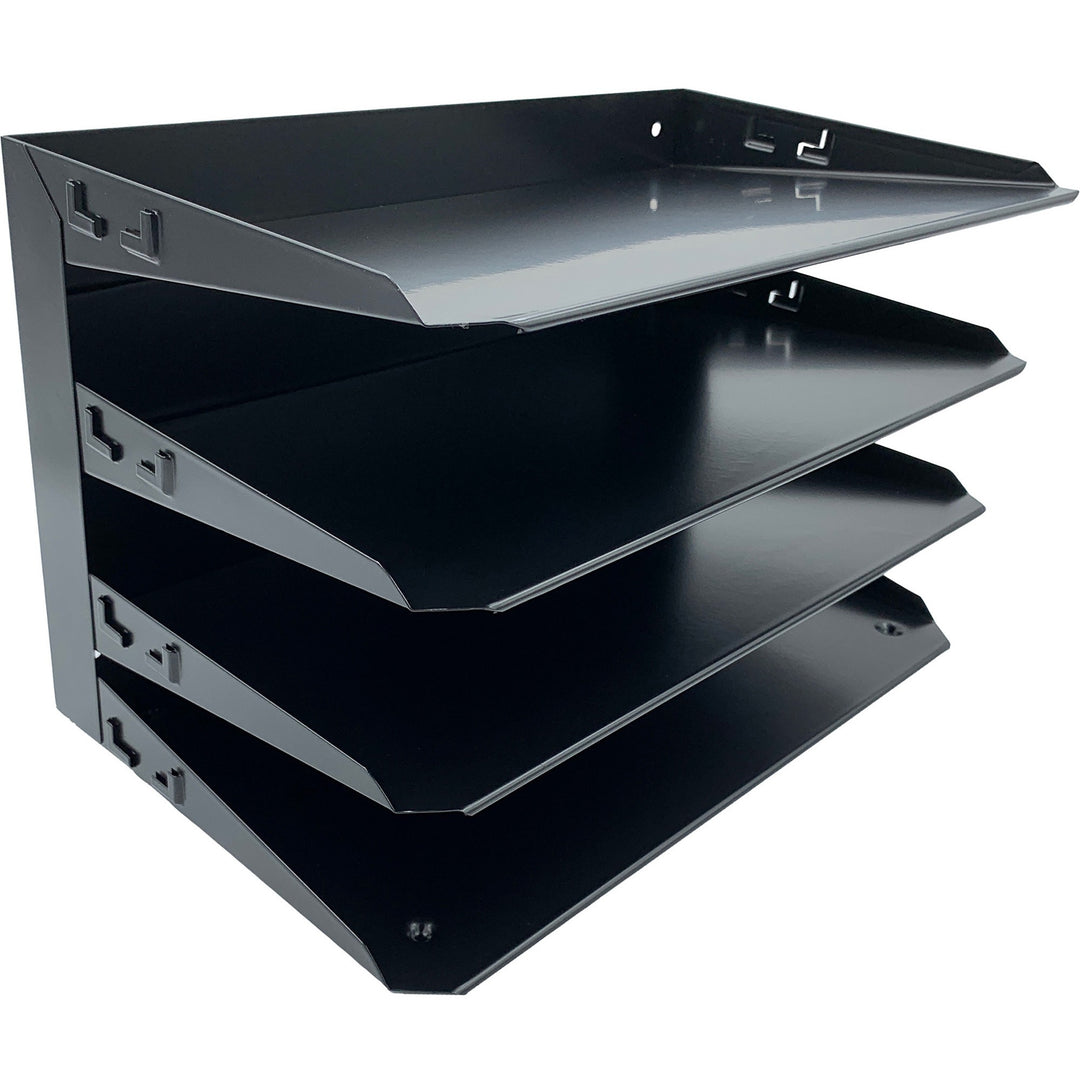 Image of Huron Desk Organizer,Horizontal,4 Slots,Legal,9-1/4"x8-2/3"x15",BK