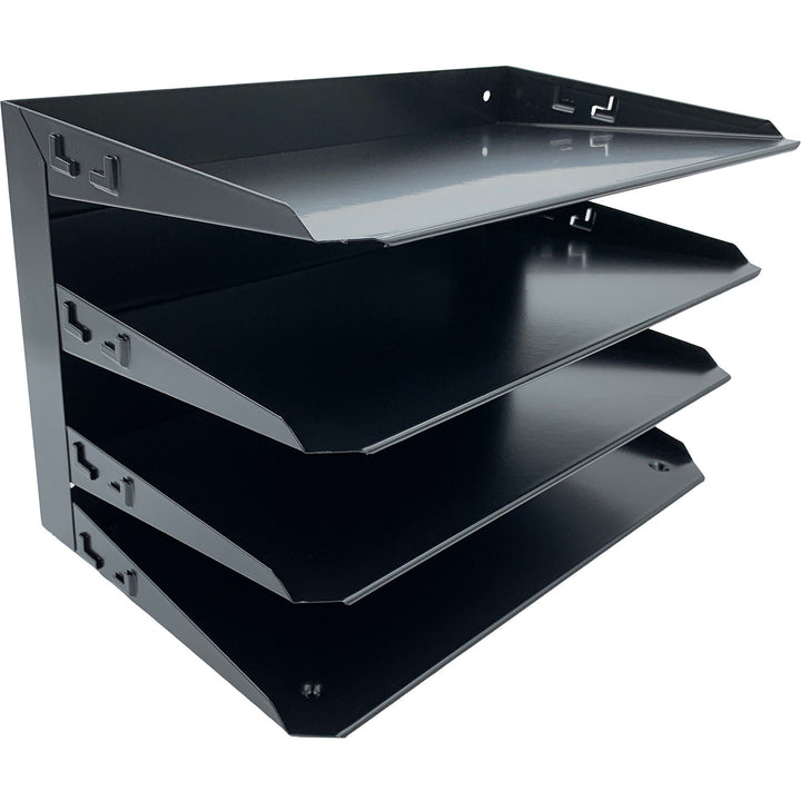 Image of Huron Desk Organizer,Horizontal,4 Slots,Legal,9-1/4"x8-2/3"x15",BK