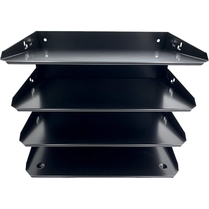 Image of Huron Desk Organizer,Horizontal,4 Slots,Letter,12"x8-2/3"x9",Black