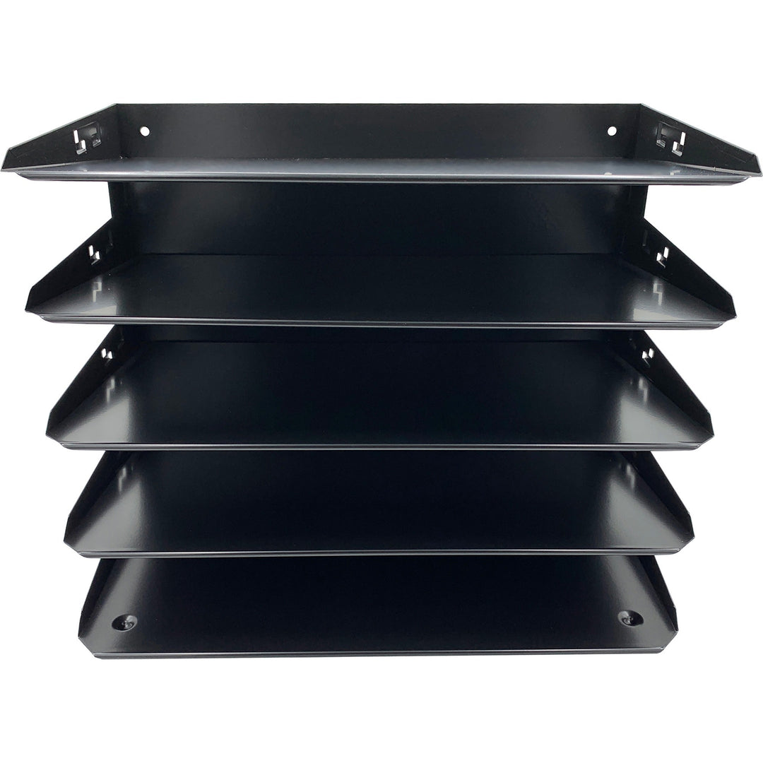 Image of Huron Desk Organizer,Horizontal,5 Slots,Legal,15"x8-3/4"x15",Black
