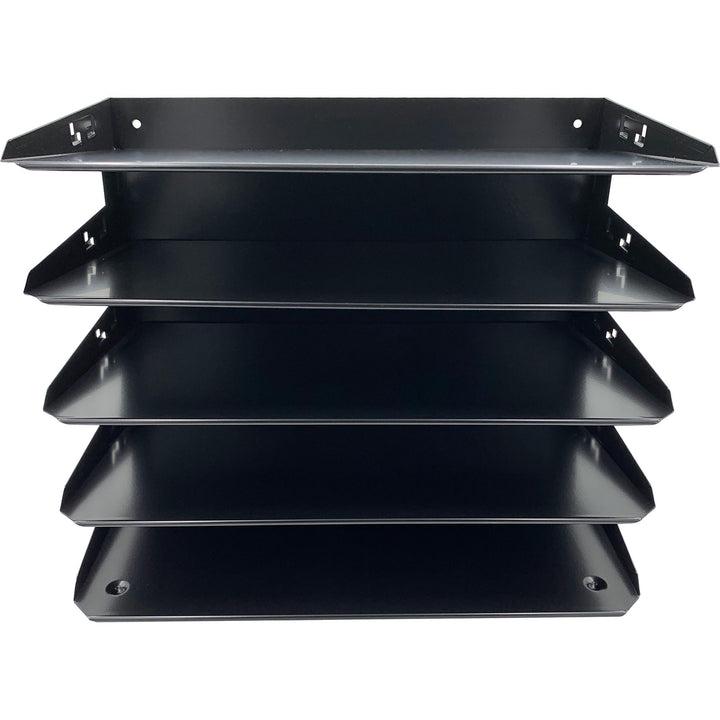 Image of Huron Desk Organizer,Horizontal,5 Slots,Legal,15"x8-3/4"x15",Black