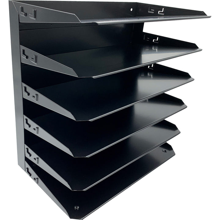 Image of Huron Desk Organizer,Horizontal,6 Slots,Legal,15"x8-2/3"x15",Black