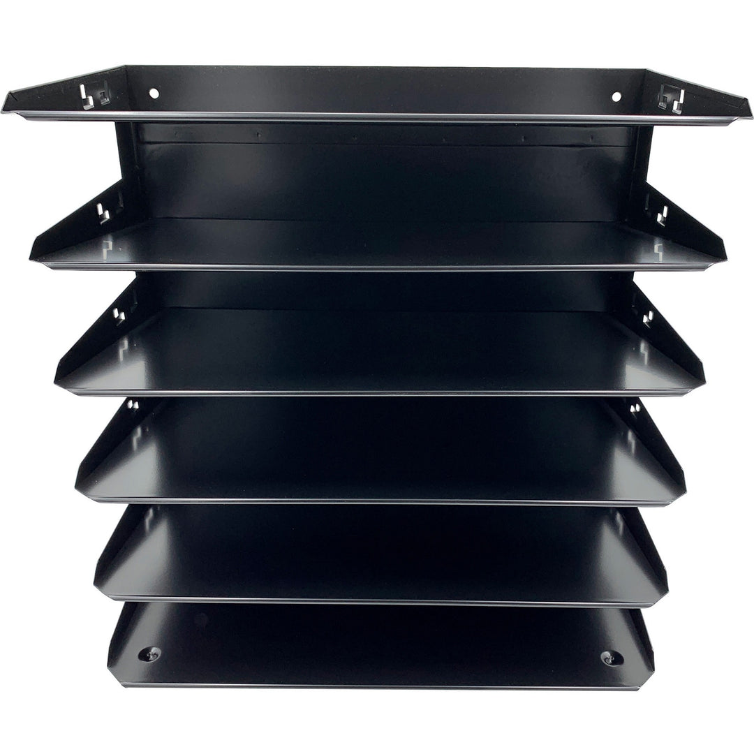 Image of Huron Desk Organizer,Horizontal,6 Slots,Legal,15"x8-2/3"x15",Black