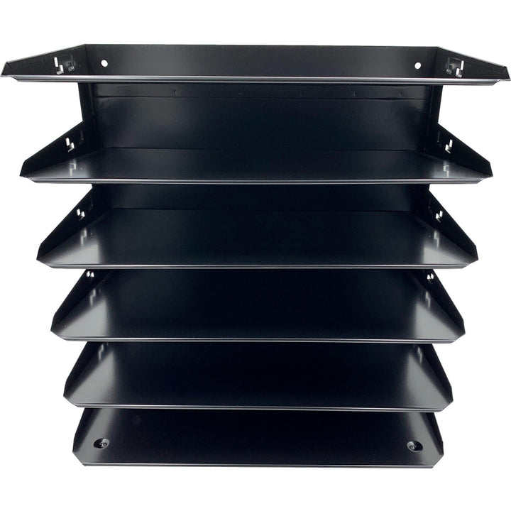Image of Huron Desk Organizer,Horizontal,6 Slots,Legal,15"x8-2/3"x15",Black