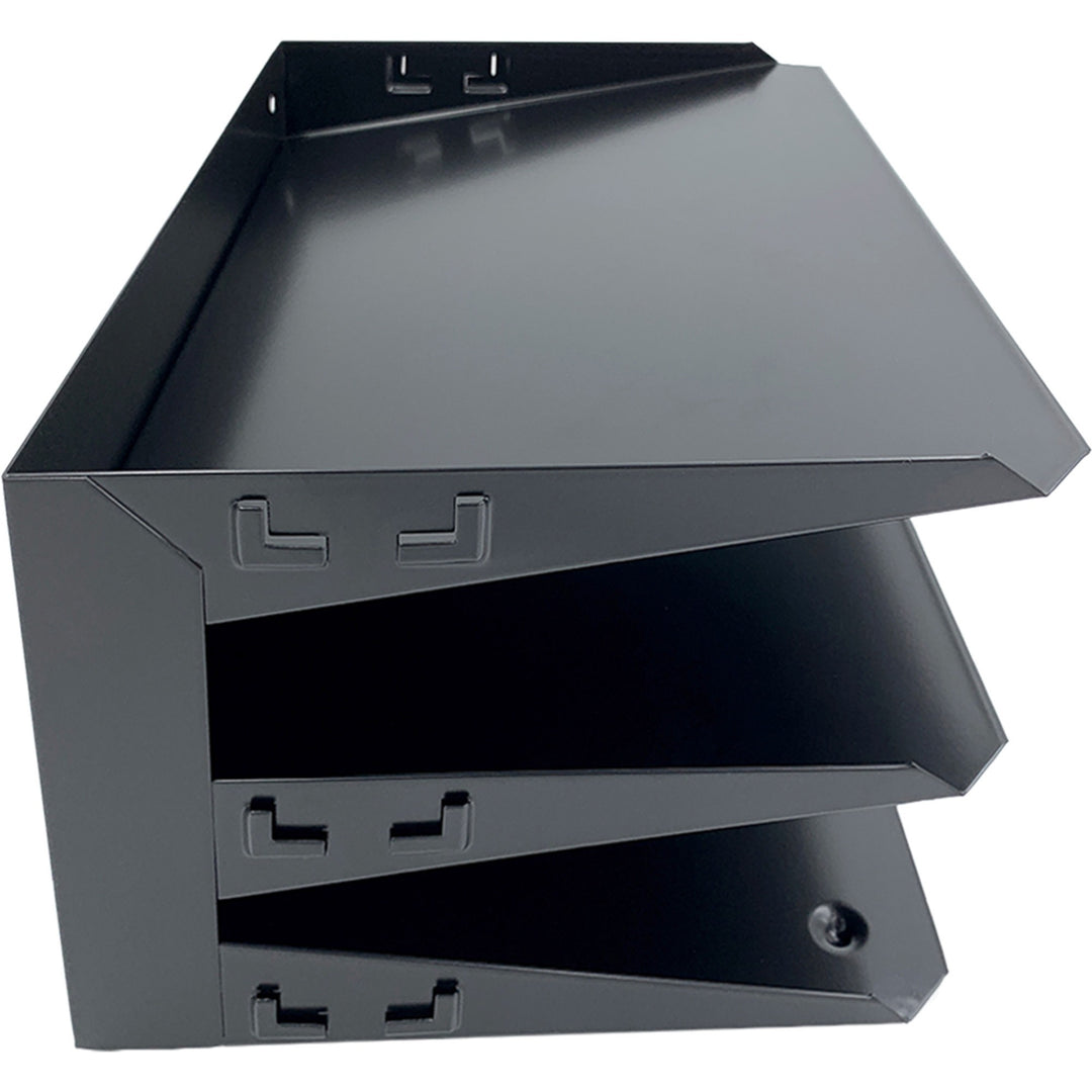 Image of Huron Desk Organizer,Horizontal,6 Slots,Letter,12"x8-3/4"x6",Black