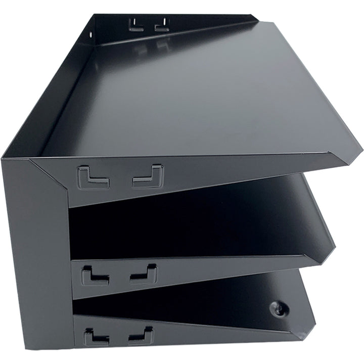 Image of Huron Desk Organizer,Horizontal,6 Slots,Letter,12"x8-3/4"x6",Black