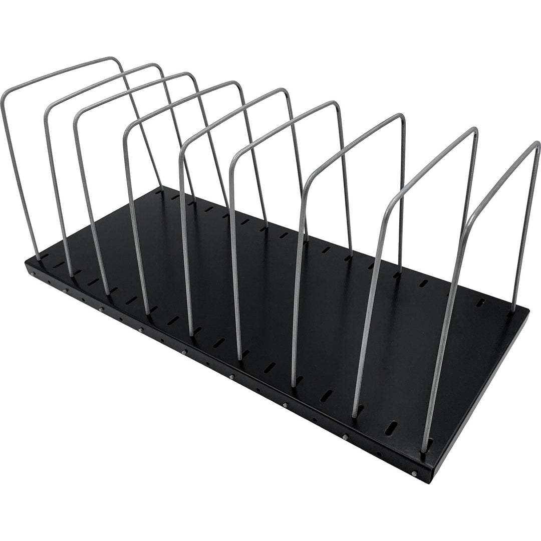 Image of Huron Desk Organizer,Vert,Adj Wire,8 Slots,18-1/4"x8"x7-1/2",BK