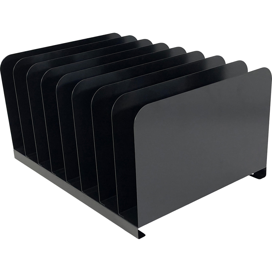 Image of Huron Desk Organizer,Vertical,8 Slots,11"x15"x7-3/4",Black