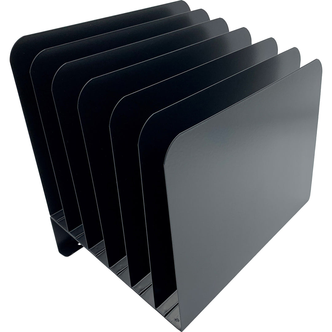 Image of Huron Desk Organizer,Vertical,Inclined,8 Slots,9-3/4"x11"x10",BK