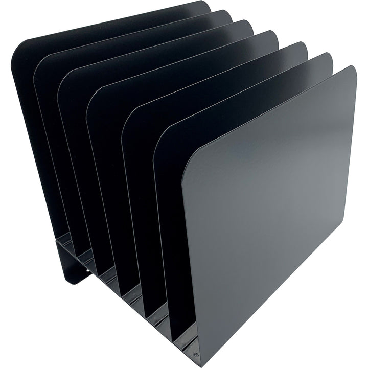 Image of Huron Desk Organizer,Vertical,Inclined,8 Slots,9-3/4"x11"x10",BK
