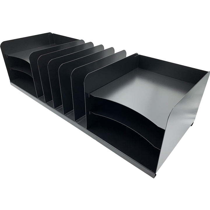 Image of Huron Desk Organizer,Vertical/Horizontal,11 Slots,30"x11"x8",Black