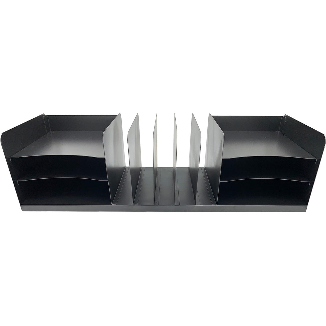 Image of Huron Desk Organizer,Vertical/Horizontal,11 Slots,30"x11"x8",Black