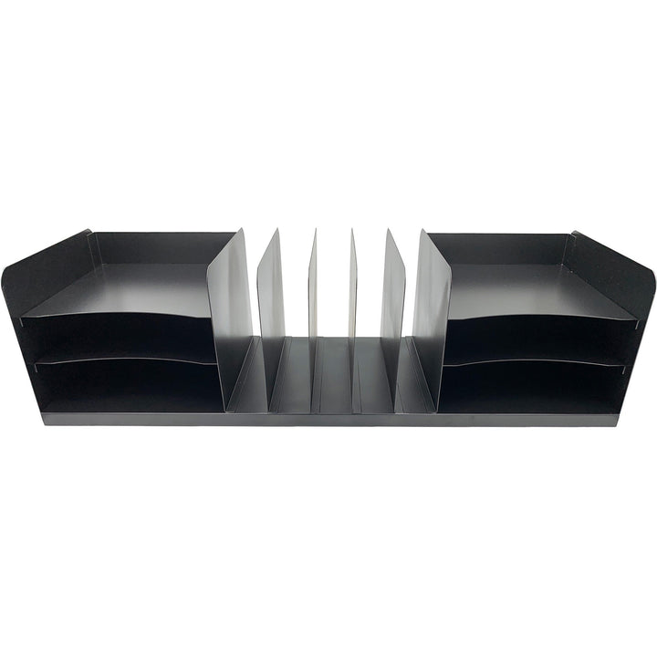Image of Huron Desk Organizer,Vertical/Horizontal,11 Slots,30"x11"x8",Black