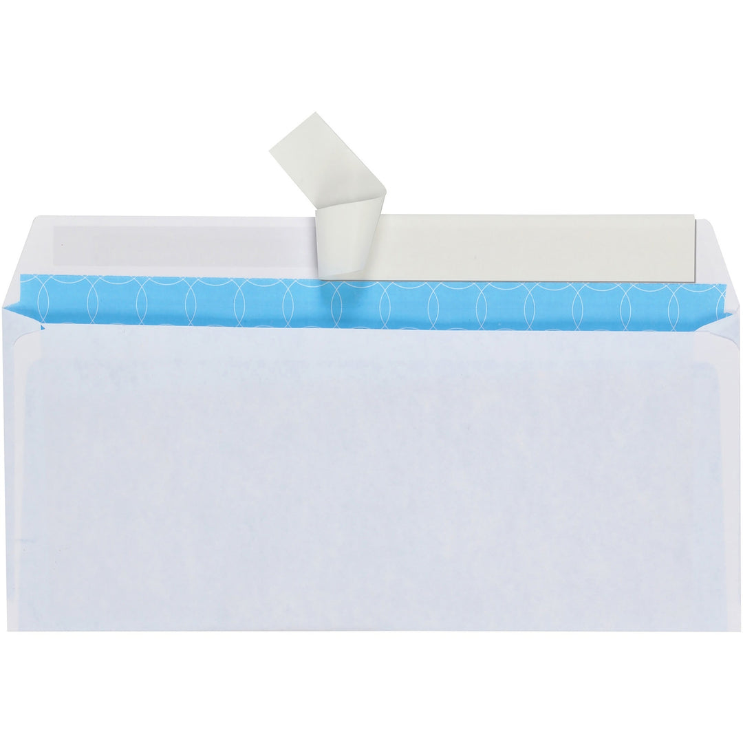 Image of Quality Park Security Envelope, #10, Commercial Flap, Redi-Strip Adhesive Closure, 4.13 x 9.5, White, 500/Box