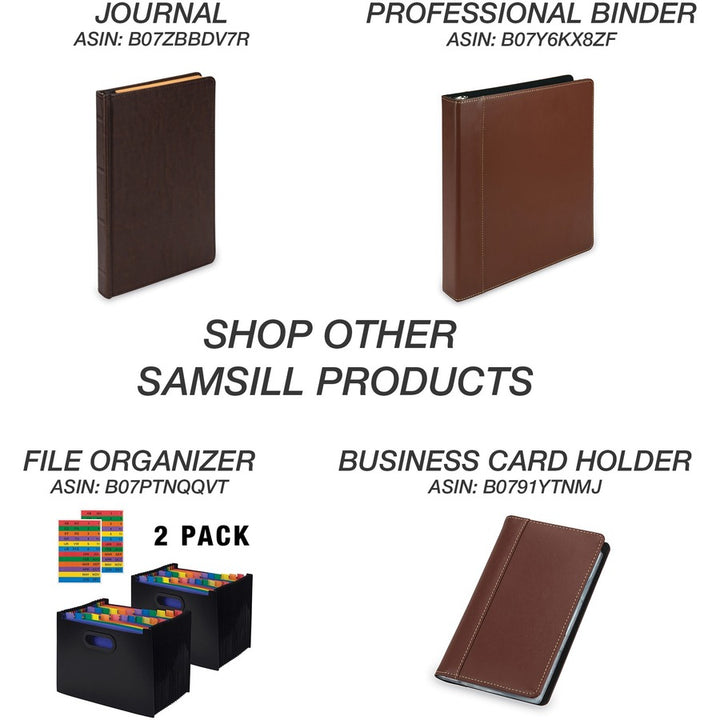 Image of Samsill® Two-Tone Padfolio with Spine Accent, 10.6w x 14.25h, Polyurethane, Tan/Brown