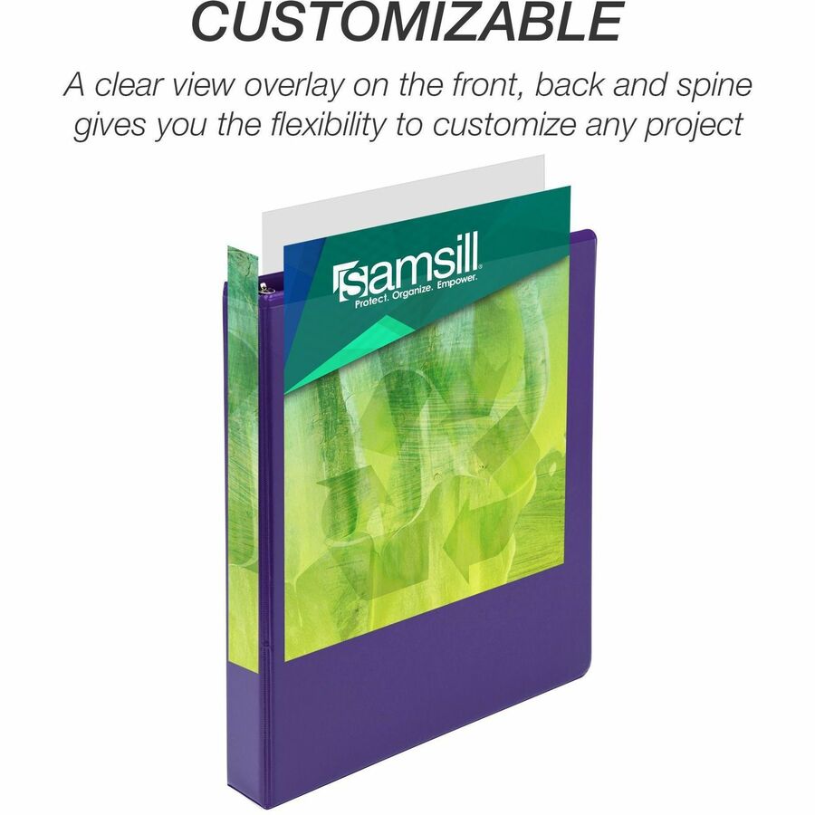 Image of Samsill® Binder,EarthChoice,View,Round,1" Cap,Letter-size,4/PK,AST