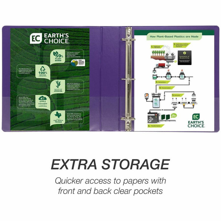 Image of Samsill® Binder,EarthChoice,View,Round,1-1/2"Cap,Ltr-size,4/PK,AST