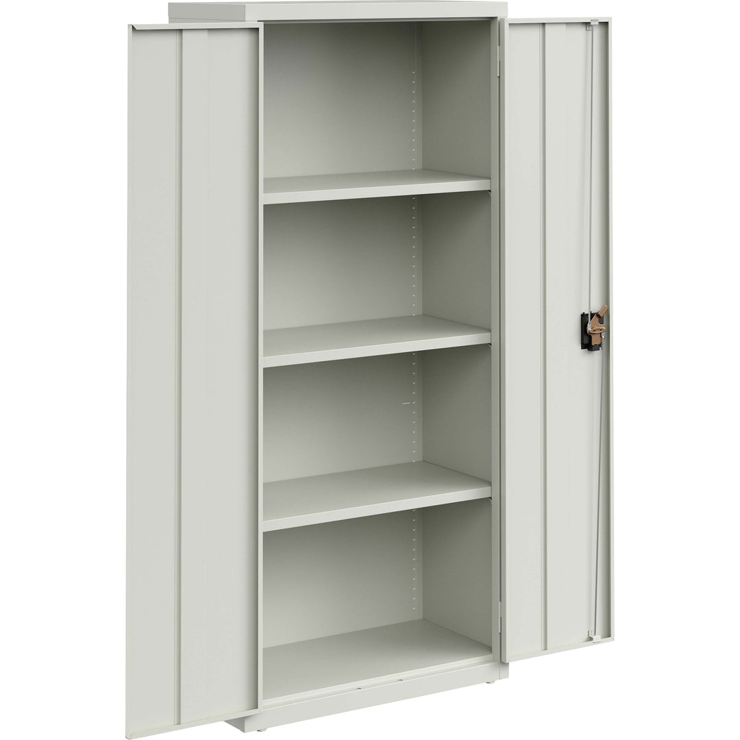 Image of Lorell Storage Cabinet,4 Shelves,180 lb/Shelf,30"x15"x66",Light GY
