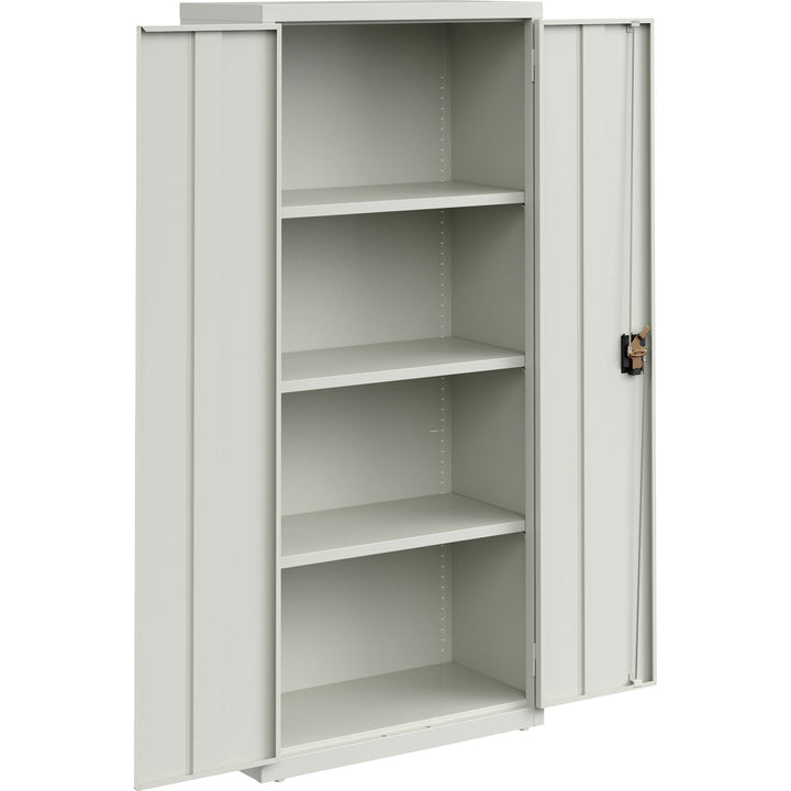 Image of Lorell Storage Cabinet,4 Shelves,180 lb/Shelf,30"x15"x66",Light GY
