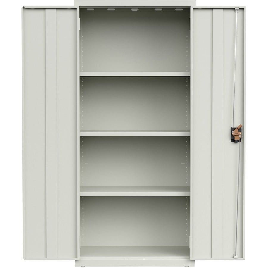 Image of Lorell Storage Cabinet,4 Shelves,180 lb/Shelf,30"x15"x66",Light GY
