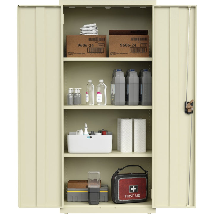 Image of Lorell Storage Cabinet,4 Shelves,180 lb/Shelf,30"x15"x66",Putty