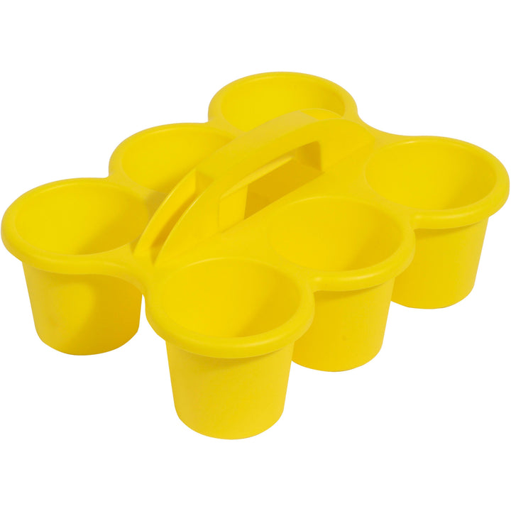 Image of deflecto® Caddy, w/Handle, 6 Cup Compartments, 12"x9.6"x5.3", YW
