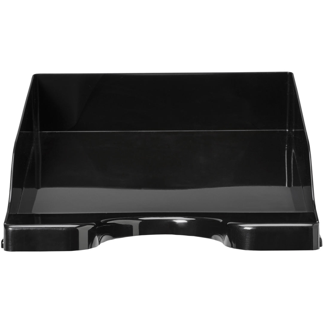 Image of deflecto® Tray,Front-Load,Curved,Antimicrobial,10.2"x13.8"x2.6",BK