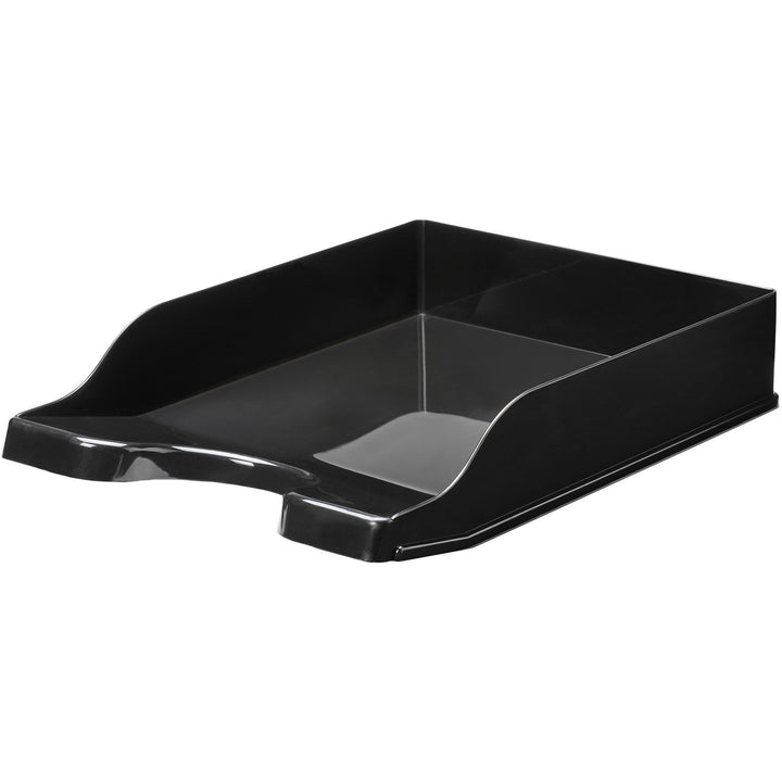 Image of deflecto® Tray,Front-Load,Curved,Antimicrobial,10.2"x13.8"x2.6",BK