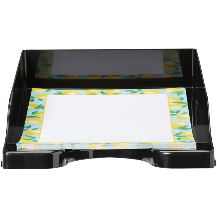 Image of deflecto® Tray,Front-Load,Curved,Antimicrobial,10.2"x13.8"x2.6",BK