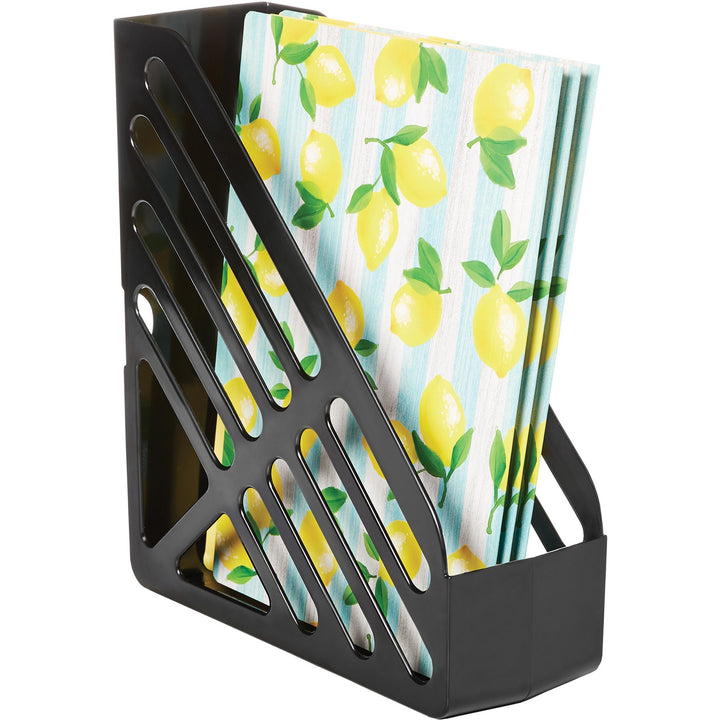 Image of deflecto® File Holder,Antimicrobial,Polystyrene,3.94"x10.4"x12",BK