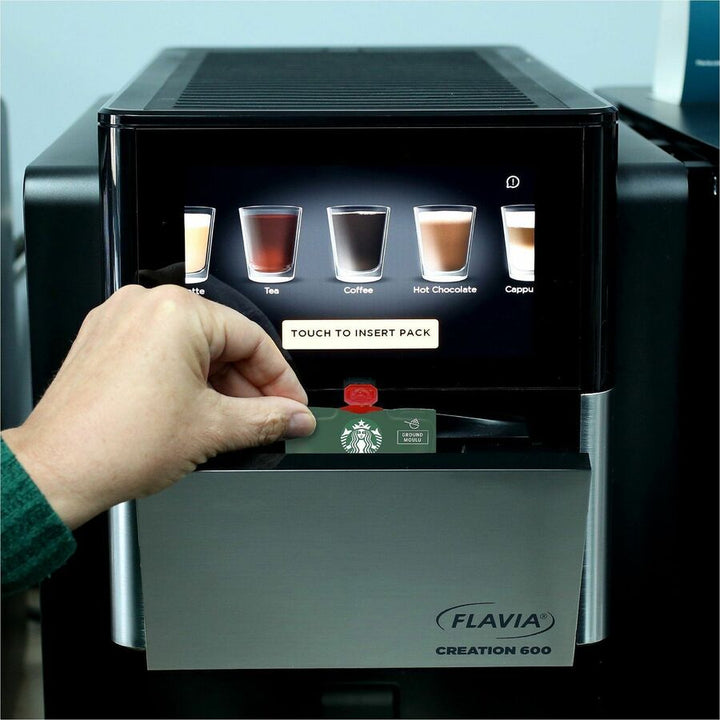 Image of Flavia 48041 Starbucks Espresso Dark Roast Coffee, Compatible with Flavia Barista, Hot Coffee, Freshpack, Espresso, Kosher, 72 / Carton