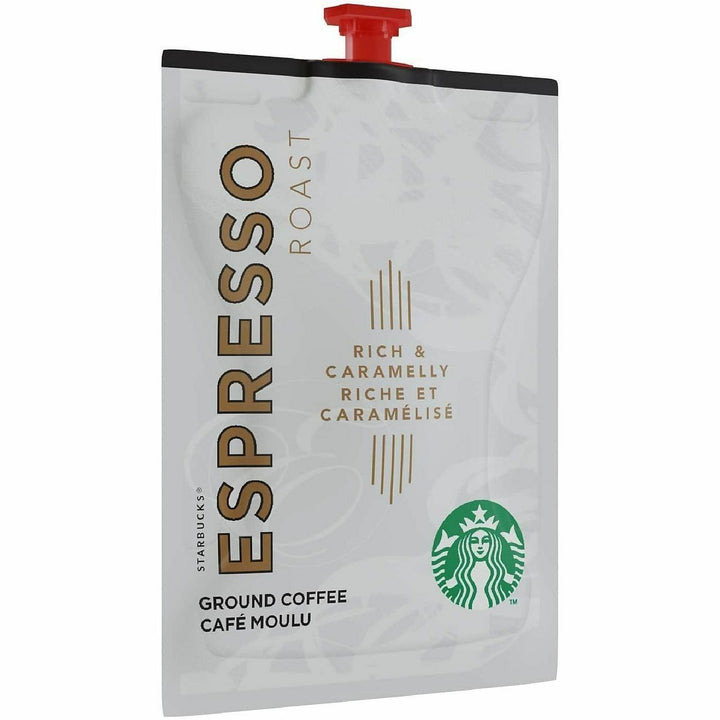 Image of Flavia 48041 Starbucks Espresso Dark Roast Coffee, Compatible with Flavia Barista, Hot Coffee, Freshpack, Espresso, Kosher, 72 / Carton