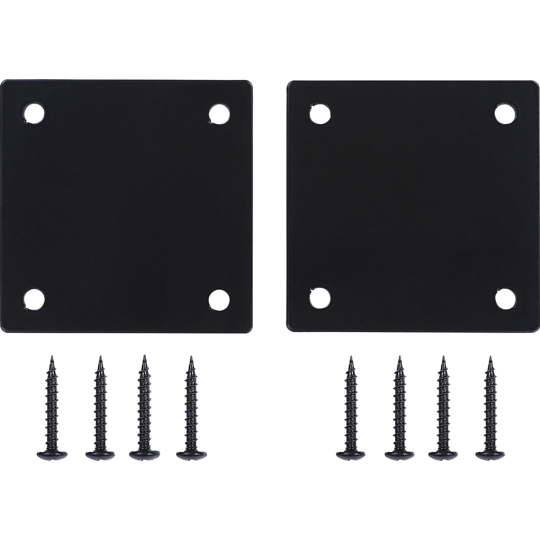 Image of Lorell 86942 Fuze Modular Mounting Plates, Black, Iron, 2 / Pack