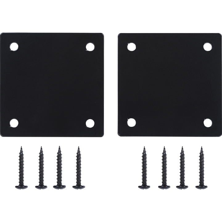 Image of Lorell 86942 Fuze Modular Mounting Plates, Black, Iron, 2 / Pack
