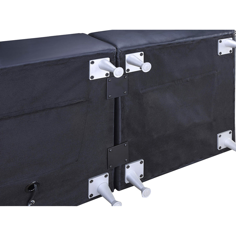 Image of Lorell 86942 Fuze Modular Mounting Plates, Black, Iron, 2 / Pack