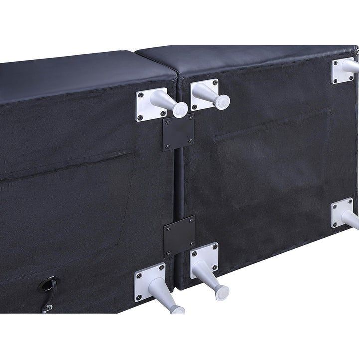 Image of Lorell 86942 Fuze Modular Mounting Plates, Black, Iron, 2 / Pack