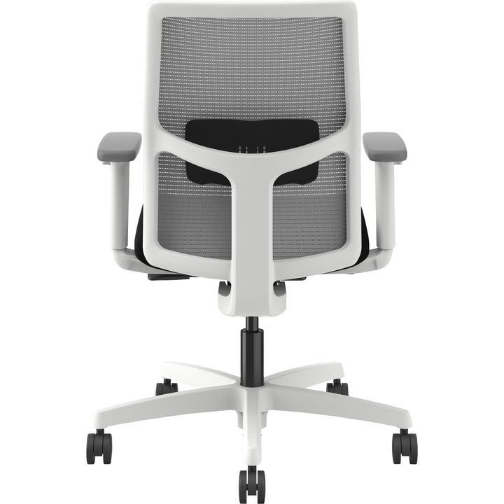 Image of HON I2Y1AHFC10DW Ignition Low-back Task Chair, Black Seat Color, Fog Back Color, Mesh Back Material, Designer White Frame Color, Low Back, 1 Each