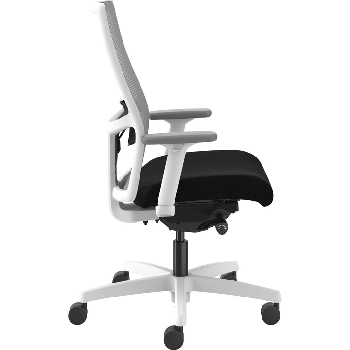 Image of HON I2Y2AHFC10DW Ignition Mid-back Task Chair, Black Seat Color, Fog Back Color, Mesh Back Material, Designer White Frame Color, Mid Back, 1 Each