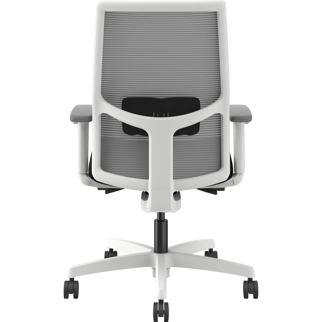 Image of HON I2Y2AHFC10DW Ignition Mid-back Task Chair, Black Seat Color, Fog Back Color, Mesh Back Material, Designer White Frame Color, Mid Back, 1 Each
