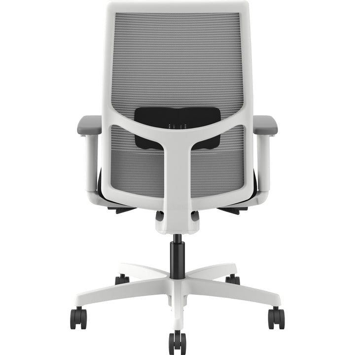 Image of HON I2Y2AHFC10DW Ignition Mid-back Task Chair, Black Seat Color, Fog Back Color, Mesh Back Material, Designer White Frame Color, Mid Back, 1 Each