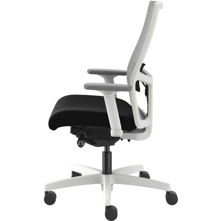 Image of HON I2Y2AHFC10DW Ignition Mid-back Task Chair, Black Seat Color, Fog Back Color, Mesh Back Material, Designer White Frame Color, Mid Back, 1 Each